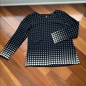 J.crew polka dot blouse size 0